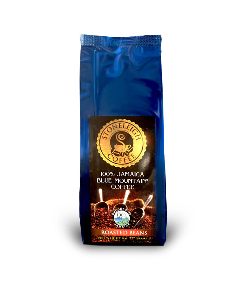 100% JAMAICA BLUE MOUNTAIN COFFEE - 8OZ BEANS